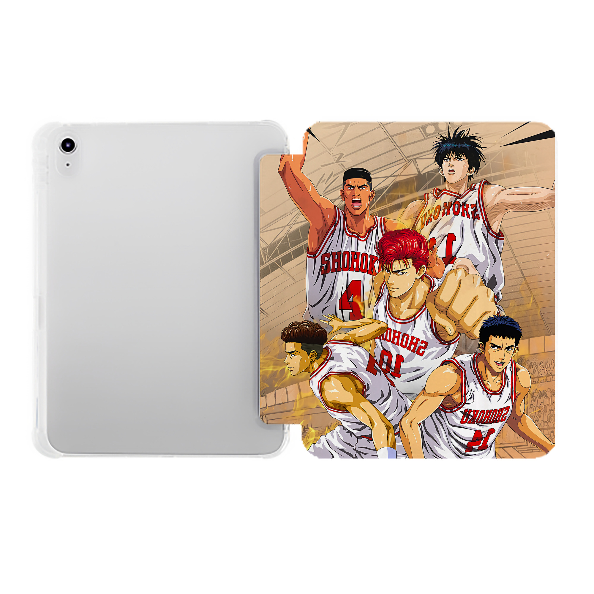 （画像用） SLAM DUNK／スラムダンク IPad ケース ペン収納付き 三つ折りスタンド PUレザー×シリコン 対応機種9.5/10.5/10.9インチ